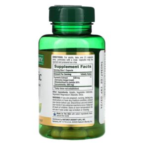Thực phẩm bổ sung Nature's Bounty Turmeric Standardized Extract 538 mg 45 Capsules 074312552731