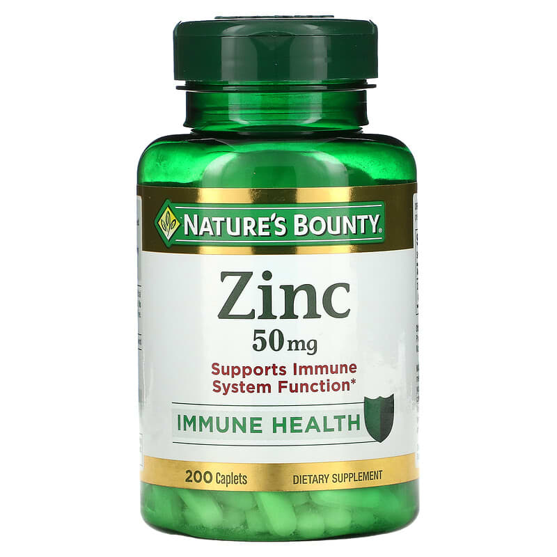 Nature's Bounty Zinc 50 mg 200 Caplets 8 Thực phẩm chức năng Nature's Bounty Zinc 50 mg 200 Caplets 074312009952