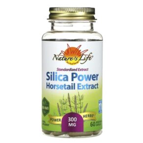 Thực phẩm chức năng Nature's Herbs Standardized Extract Silica-Power 300 mg 60 Vegetarian Capsules 041954498161
