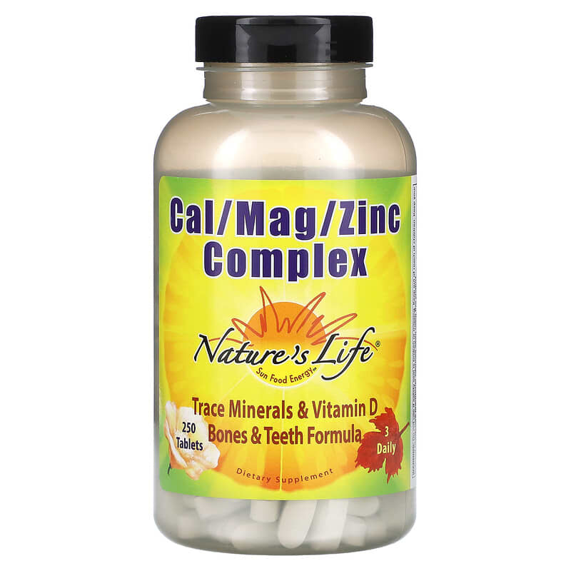 Nature's Life Cal / Mag / Zinc Complex 250 Tablets 8 Thực phẩm chức năng Nature's Life Cal / Mag / Zinc Complex 250 Tablets 040647001930