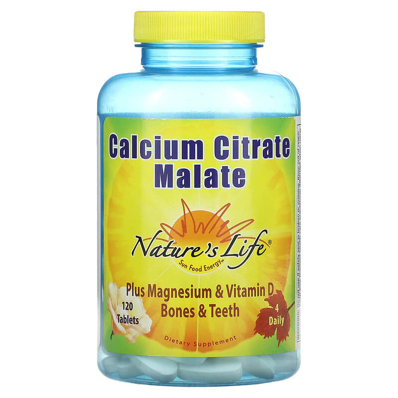 Nature's Life Calcium Citrate Malate 120 Tablets 8 Thực phẩm chức năng Nature's Life Calcium Citrate Malate 120 Tablets 040647007482