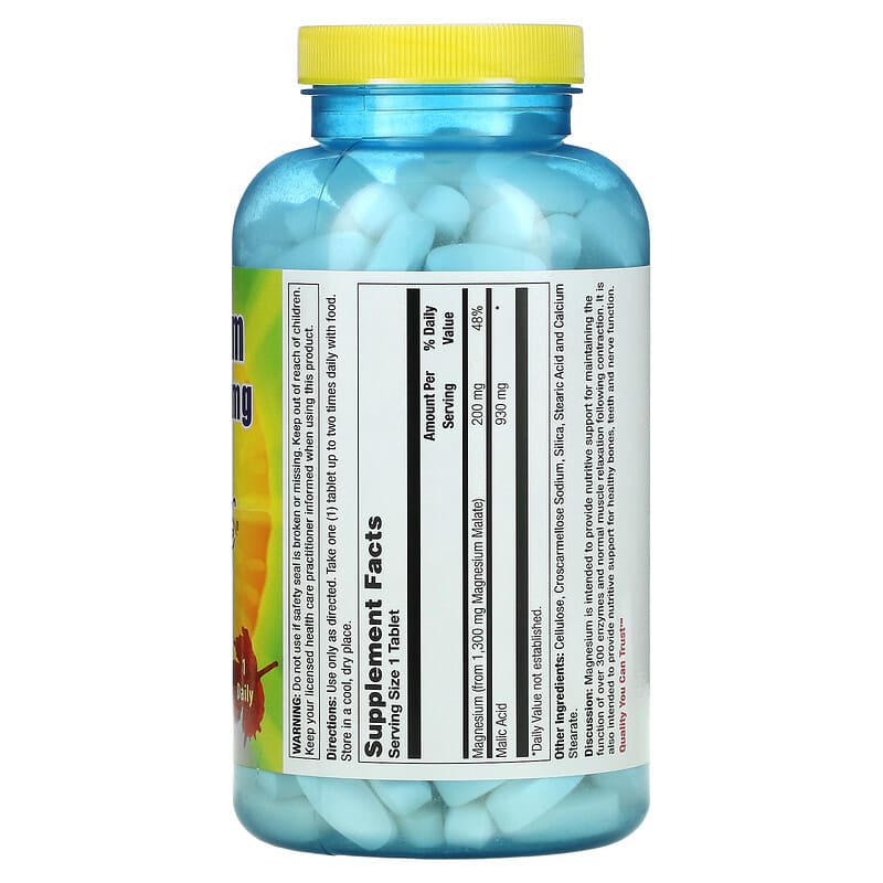Nature's Life Magnesium Malate 1.300 mg 250 Tablets 2 Thực phẩm bổ sung Nature's Life Magnesium Malate 1.300 mg 250 Tablets 040647006874