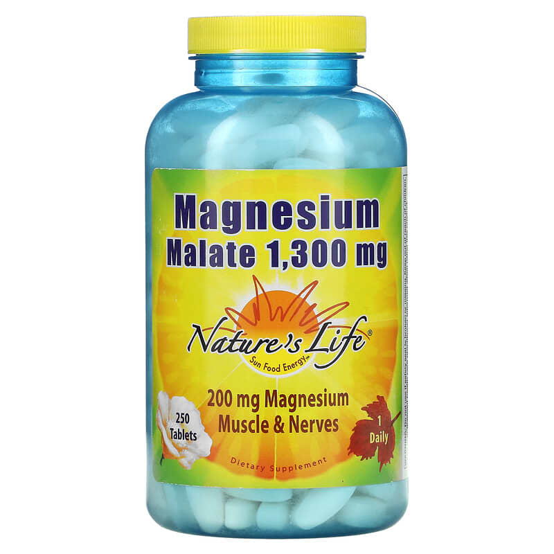 Nature's Life Magnesium Malate 1.300 mg 250 Tablets 8 Thực phẩm chức năng Nature's Life Magnesium Malate 1.300 mg 250 Tablets 040647006874