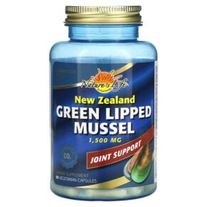 Thực phẩm chức năng Nature's Life New Zealand Green Lipped Mussel 500 mg 90 Vegetarian Capsules 010043941888