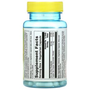 Thực phẩm bổ sung Nature's Life Zinc 30 mg 50 Vegetarian Capsules 040647004344