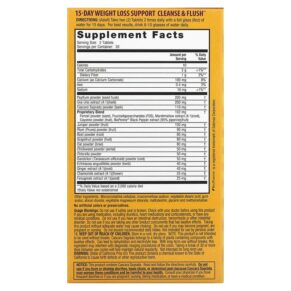 Thực phẩm bổ sung Nature's Secret 15-Day Weight Loss Support Cleanse & Flush 60 Tablets 710363255541