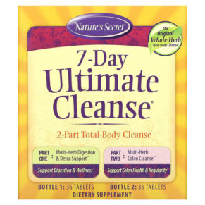 Thực phẩm chức năng Nature's Secret 7-Day Ultimate Cleanse 2-Part Total-Body Cleanse 2 Bottles 36 Tablets Each 710363583811