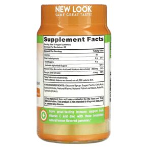 Thực phẩm bổ sung Nature's Truth C + Zinc Immune Support Natural Lemon 60 Vegan Gummies 840093114679
