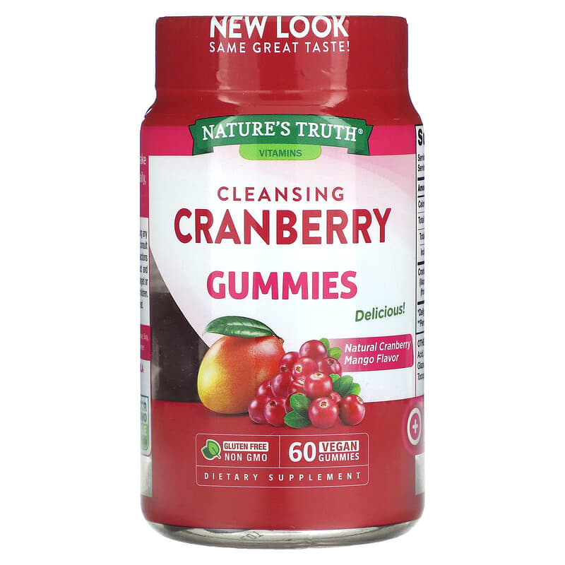 Nature's Truth Cleansing Cranberry Gummies Natural Cranberry Mango 60 Vegan Gummies 8 Thực phẩm chức năng Nature's Truth Cleansing Cranberry Gummies Natural Cranberry Mango 60 Vegan Gummies 840093116628
