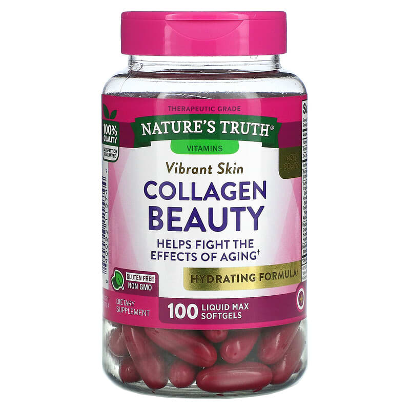 Nature's Truth Collagen Beauty 100 Liquid Max Softgels 8 Thực phẩm chức năng Nature's Truth Collagen Beauty 100 Liquid Max Softgels 840093115744