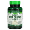 Thực phẩm chức năng Nature's Truth Grass-Fed Beef Organs 650 mg 120 Quick Release Capsules 840093116659