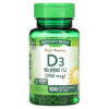 Thực phẩm chức năng Nature's Truth High Potency Vitamin D3 250 mcg (10.000 IU) 100 Quick Release Softgels 840093100702