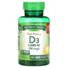 Thực phẩm chức năng Nature's Truth High Potency Vitamin D3 50 mcg (2.000 IU) 300 Quick Release Softgels 840093103734