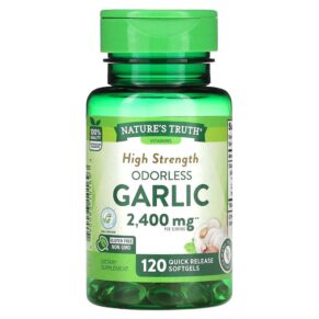 Thực phẩm chức năng Nature's Truth High Strength Odorless Garlic 1.200 mg 120 Quick Release Softgels 840093101693