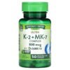 Thực phẩm chức năng Nature's Truth K-2 + MK-7 Complex 800 mcg 50 Quick Release Capsules 840093105332