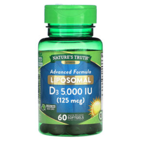 Thực phẩm chức năng Nature's Truth Liposomal D3 Advanced Formula 125 mcg (5.000 IU) 60 Quick Release Softgels 840093120854