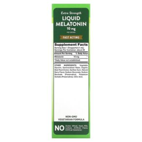Thực phẩm bổ sung Nature's Truth Liquid Melatonin Natural Berry 10 mg 2 fl oz (59 ml) 840093112132
