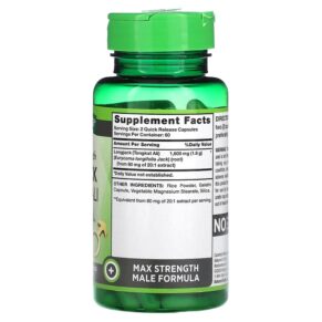 Thực phẩm bổ sung Nature's Truth Longjack Tongkat Ali 800 mg 120 Quick Release Capsules 840093120229