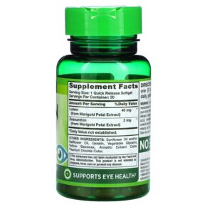 Thực phẩm bổ sung Nature's Truth Lutein Plus Zeaxanthin 40 mg 30 Quick Release Softgels 840093109149