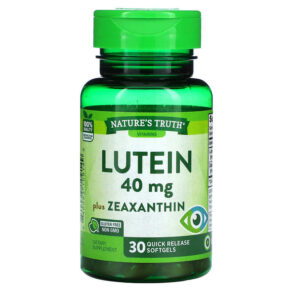 Thực phẩm chức năng Nature's Truth Lutein Plus Zeaxanthin 40 mg 30 Quick Release Softgels 840093109149
