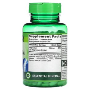 Thực phẩm bổ sung Nature's Truth Magnesium Extra Strength 250 mg 250 Coated Caplets 840093120328