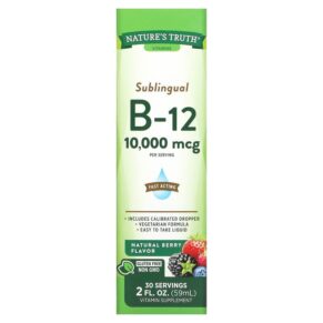 Thực phẩm chức năng Nature's Truth Sublingual B-12 Natural Berry 10.000 mcg 2 fl oz (59 ml) 840093101402