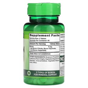 Thực phẩm bổ sung Nature's Truth Triple Action Boron Complex 3 mg 180 Tablets 840093120236