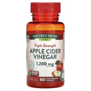 Thực phẩm chức năng Nature's Truth Triple Strength Apple Cider Vinegar 600 mg 60 Quick Release Capsules 840093102003