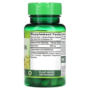 Thực phẩm bổ sung Nature's Truth Ultra Quercetin 585 mg 30 Quick Release Capsules 840093120625