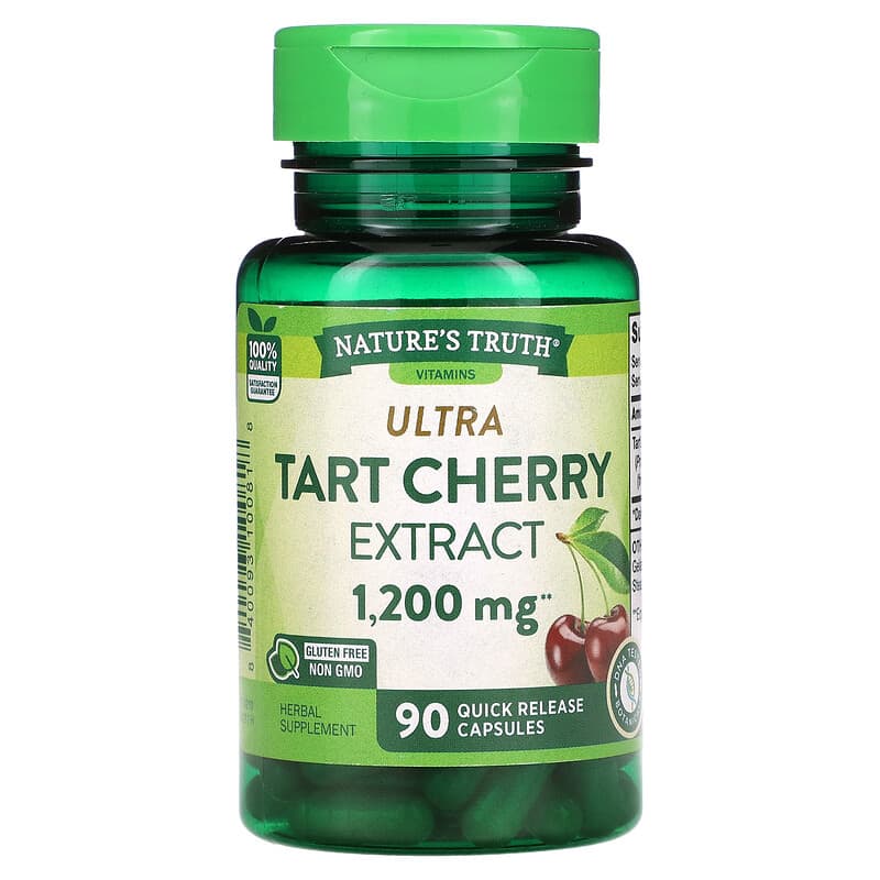 Nature's Truth Ultra Tart Cherry Extract 1.200 mg 90 Quick Release Capsules 8 Thực phẩm chức năng Nature's Truth Ultra Tart Cherry Extract 1.200 mg 90 Quick Release Capsules 840093100818