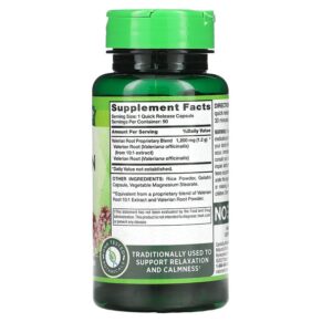 Thực phẩm bổ sung Nature's Truth Valerian Root 1.200 mg 90 Quick Release Capsules 840093101617