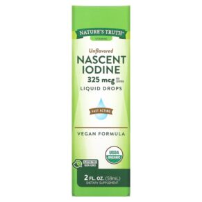 Thực phẩm chức năng Nature's Truth Vitamins Nascent Iodine Liquid Drops Unflavored 325 mcg 2 fl oz (59 ml) 840093117489