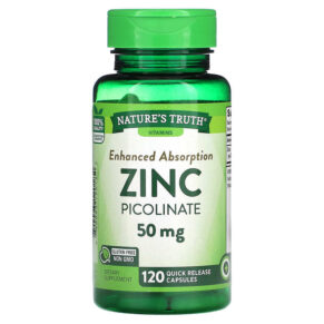 Thực phẩm chức năng Nature's Truth Zinc Picolinate 50 mg 120 Quick Release Capsules 840093120182