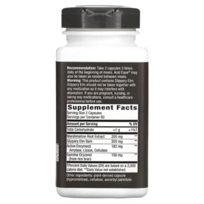 Thực phẩm bổ sung Nature's Way Acid Ease Digestion Formula 180 Vegan Capsules 750856606184