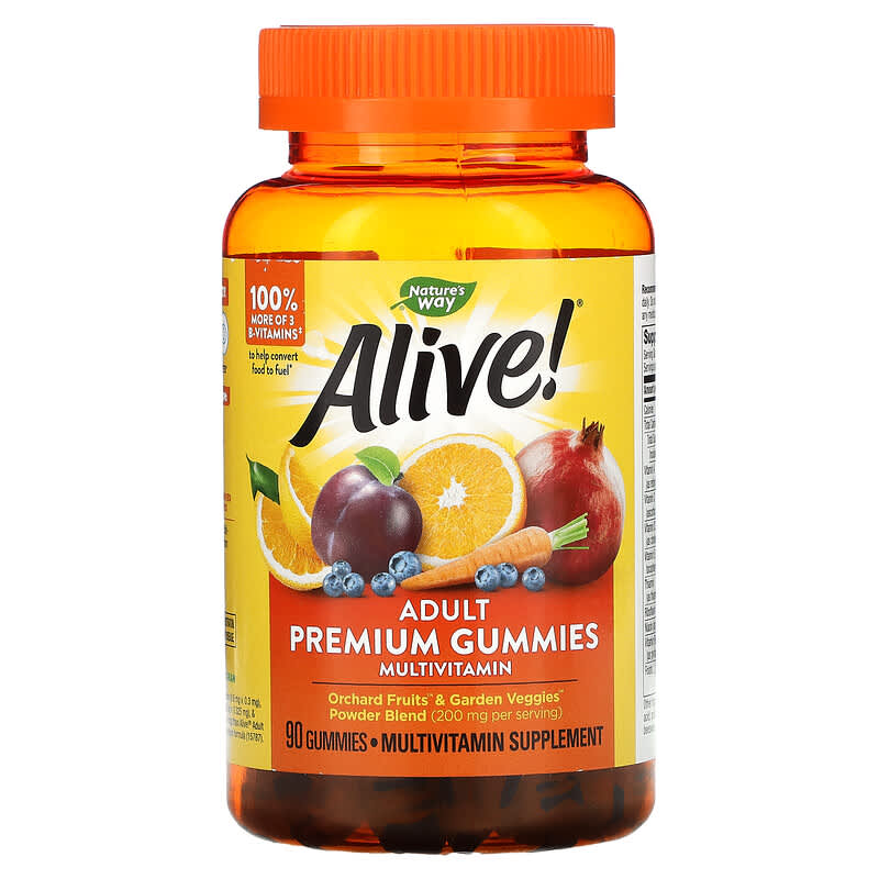 Nature's Way Alive! Adult Premium Gummies Multivitamin Grape and Cherry 90 Gummies 8 Thực phẩm chức năng Nature's Way Alive! Adult Premium Gummies Multivitamin Grape and Cherry 90 Gummies 033674158173