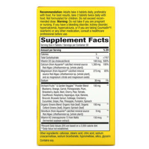 Thực phẩm bổ sung Nature's Way Alive! Calcium Bone Support 325 mg 120 Tablets 033674158395