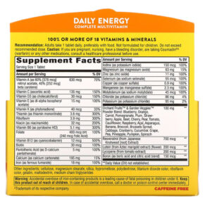 Thực phẩm bổ sung Nature's Way Alive! Daily Energy Complete Multivitamin 60 Tablets 033674601921