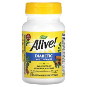 Thực phẩm chức năng Nature's Way Alive! Diabetic Multivitamin 60 Tablets 033674123713