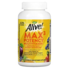 Thực phẩm chức năng Nature's Way Alive! Max3 Potency Multivitamin 180 Tablets 033674149287