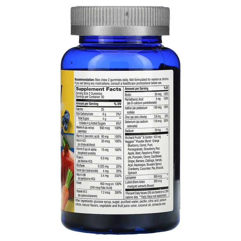 Nature's Way Alive! Men's 50+ Gummy Complete Multivitamin Fruit Flavors 60 Gummies 2 Thực phẩm bổ sung Nature's Way Alive! Men's 50+ Gummy Complete Multivitamin Fruit Flavors 60 Gummies 033674159026