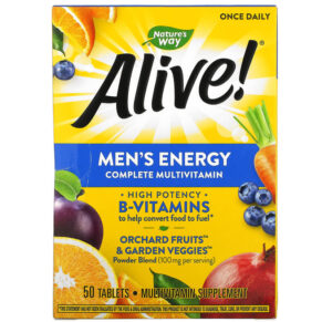 Thực phẩm chức năng Nature's Way Alive! Men's Energy Complete Multivitamin 50 Tablets 033674136607