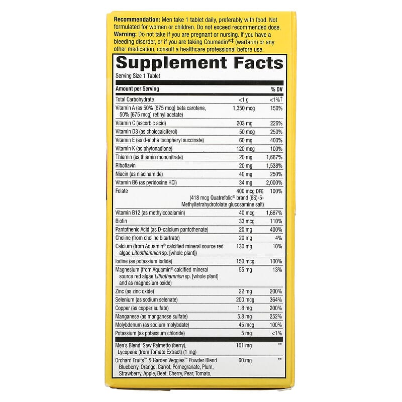 Nature's Way Alive! Men's Ultra Potency Complete Multivitamin 30 Tablets 2 Thực phẩm bổ sung Nature's Way Alive! Men's Ultra Potency Complete Multivitamin 30 Tablets 033674158913