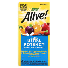 Thực phẩm chức năng Nature's Way Alive! Men's Ultra Potency Complete Multivitamin 30 Tablets 033674158913
