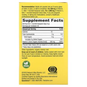 Thực phẩm bổ sung Nature's Way Alive! Vitamin C Drink Mix Powder 4.23 oz (120 g) 033674151433
