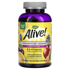 Thực phẩm chức năng Nature's Way Alive! Women's 50+ Gummy Multivitamin Mixed Berry 150 Gummies 033674140680