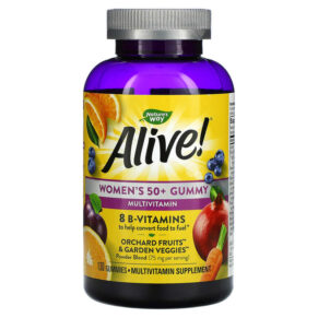 Thực phẩm chức năng Nature's Way Alive! Women's 50+ Gummy Multivitamins Mixed Berry 130 Gummies 033674115374