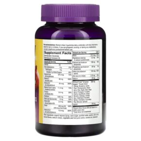 Thực phẩm bổ sung Nature's Way Alive! Women's Premium Gummies Multivitamin Grape Cherry & Blueberry Acai 75 Gummies 033674158975