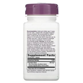 Thực phẩm bổ sung Nature's Way AloeMaxLax with Cascara Sagrada 360 mg 100 Vegan Capsules 033674001424