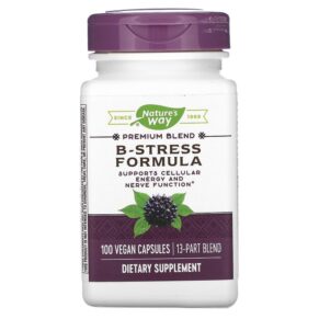 Thực phẩm chức năng Nature's Way B-Stress Formula 100 Vegan Capsules 033674406311