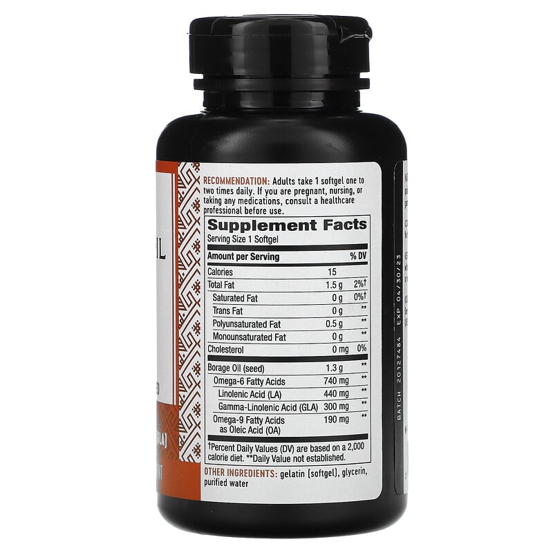 Nature's Way Borage Oil 1.300 mg 60 Softgels 2 Thực phẩm bổ sung Nature's Way Borage Oil 1.300 mg 60 Softgels 033674154137